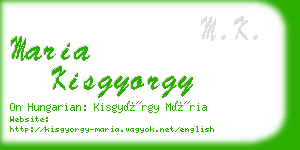 maria kisgyorgy business card